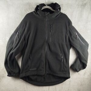 BAERSkin Hoodie Mens L Tactical 3.0 Black Fleece Full Zip Pockets Outdoor